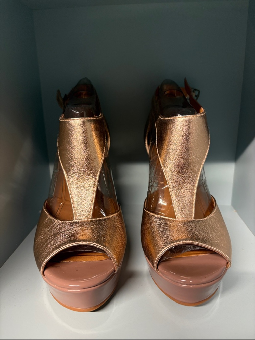 BC Metallic Rose Gold Women’s Platform Sandals